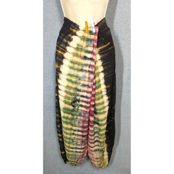 Earthbound Trading Co Harem Jogger Pants S Drop Waist Tie Dye Boho Trendy Flowy - Picture 5 of 9